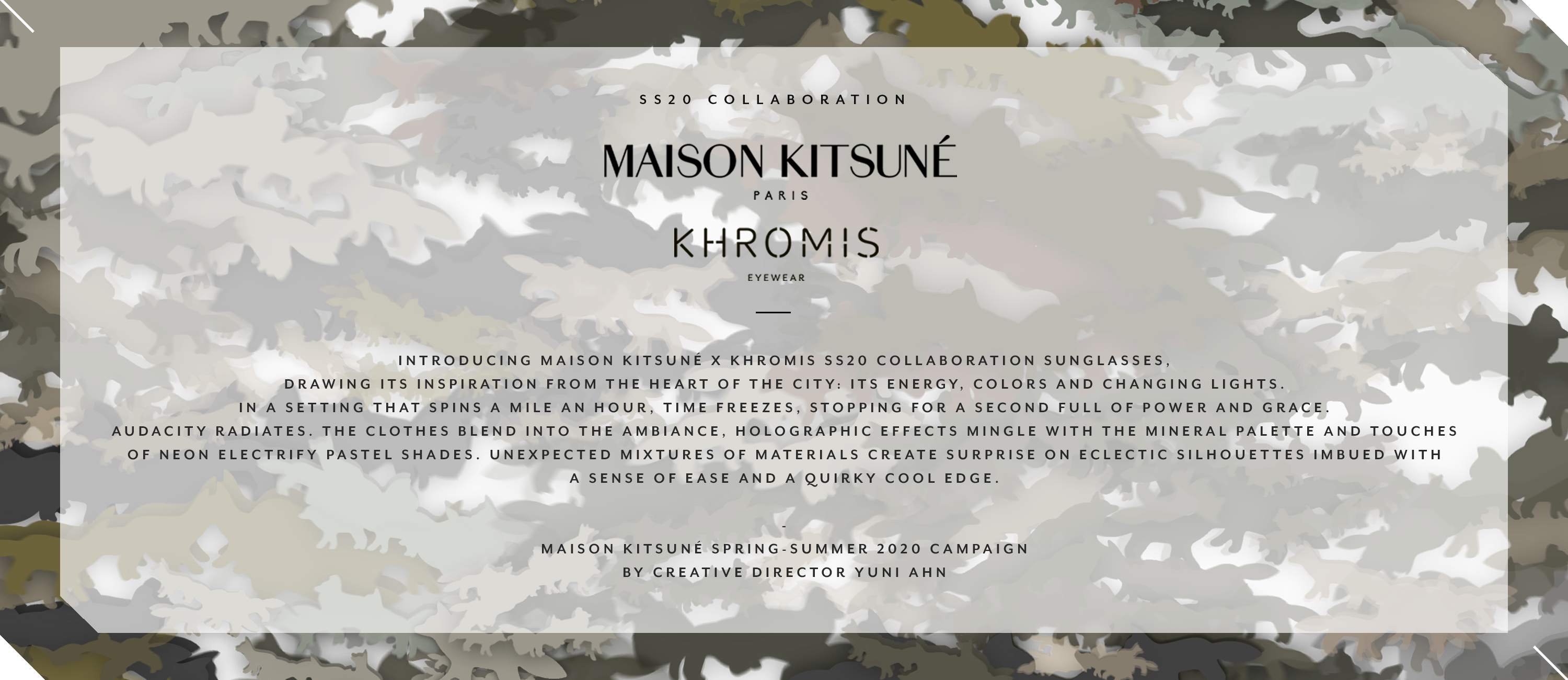 Maison Kitsune x KHROMIS SS20 Collaboration Collection