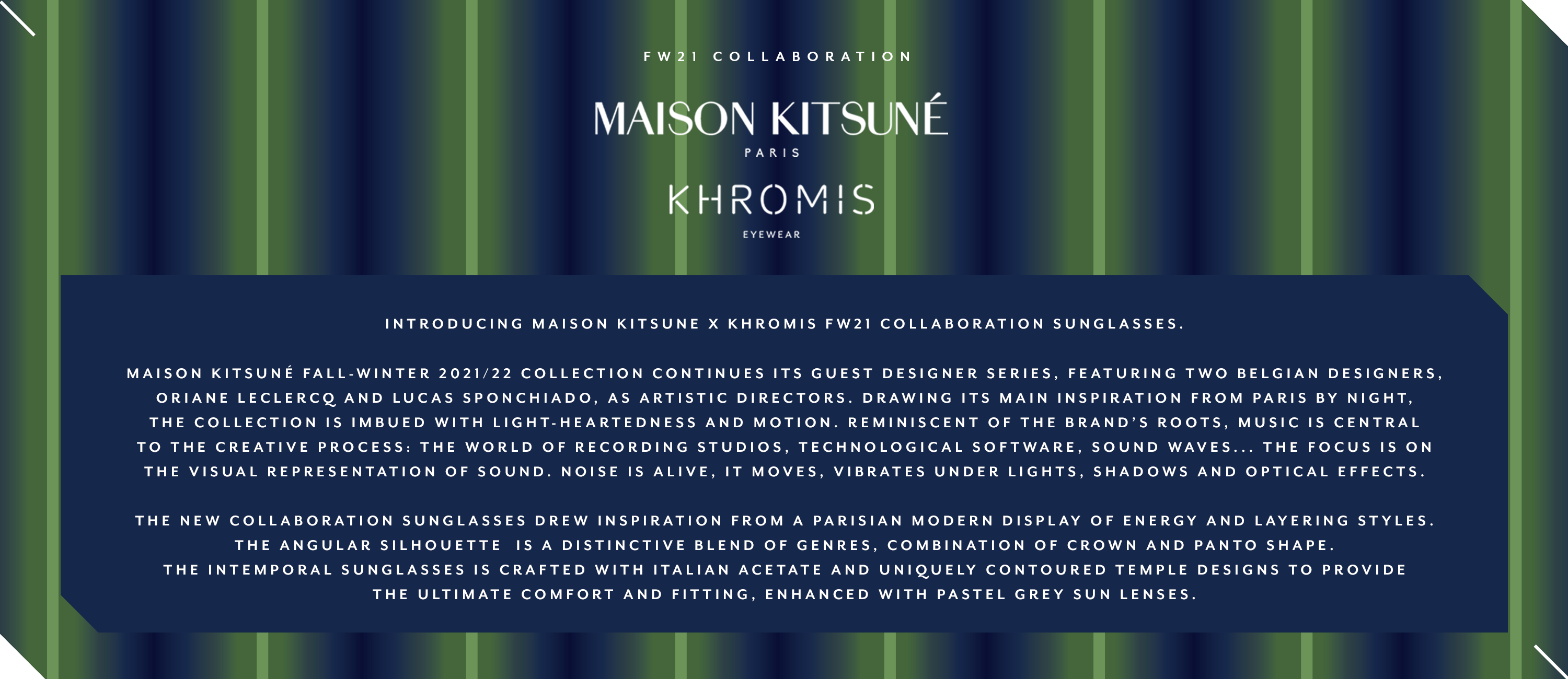 Maison Kitsune x KHROMIS FW21 Collaboration Collection