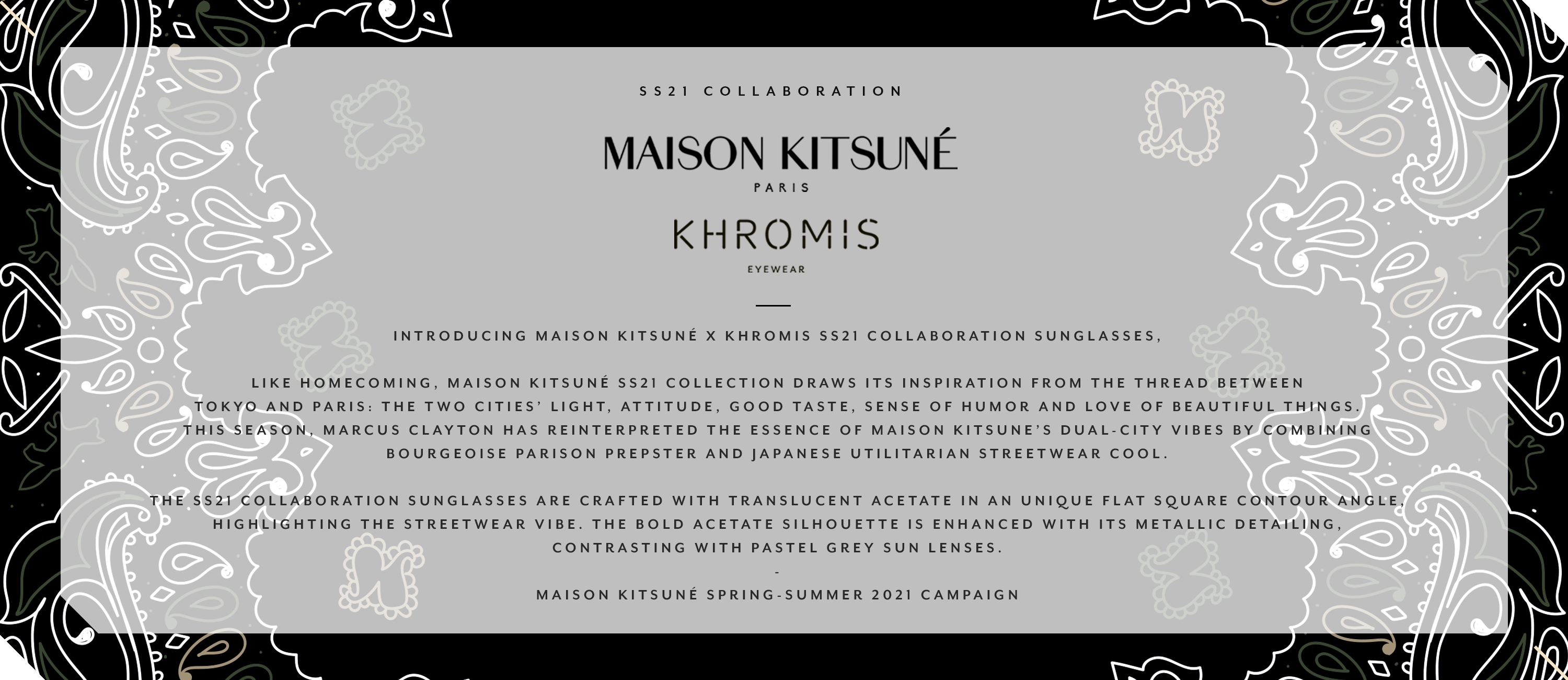 Maison Kitsune x KHROMIS SS21 Collaboration Collection